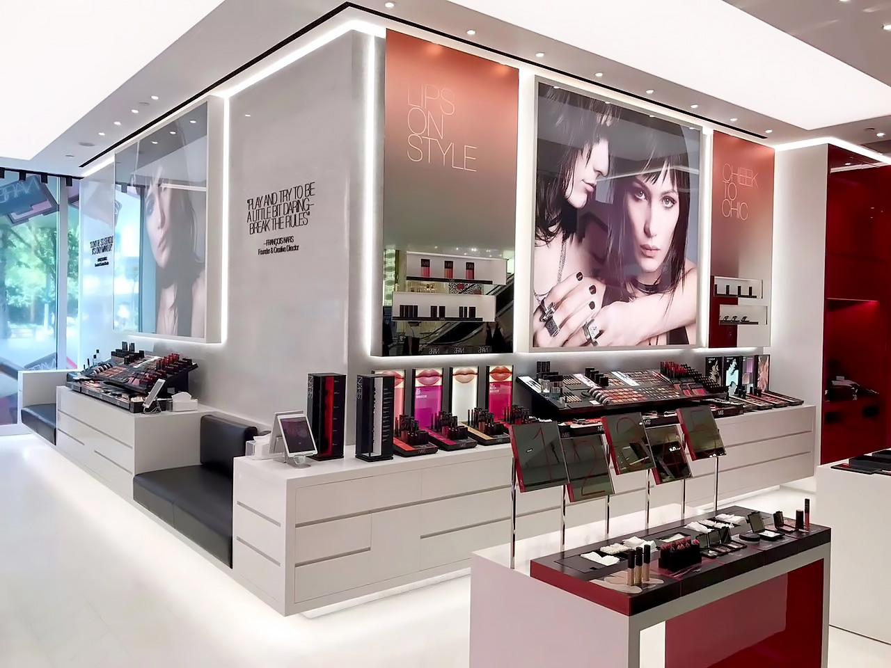 Luminous ceilings by Cooledge Lighting for cosmetic retail